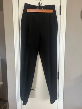 Harvé Benard Black Wool Blend Trousers